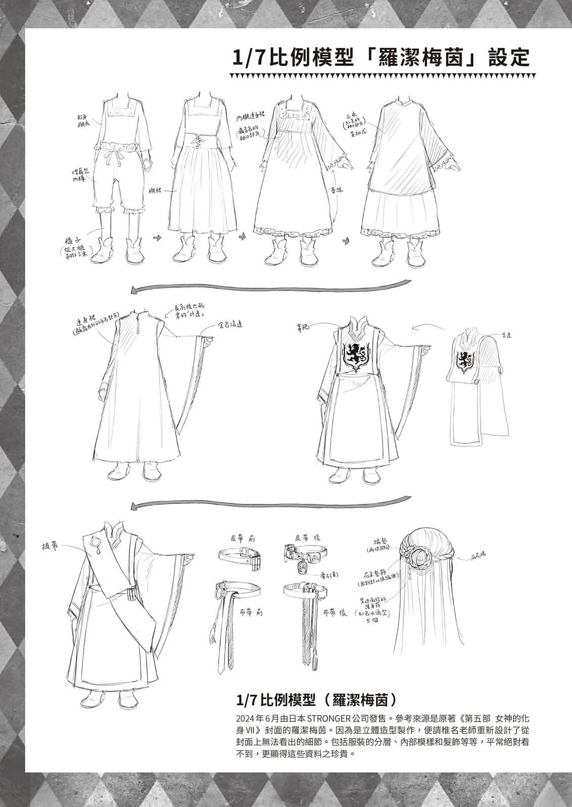 《小书痴的下克上FANBOOK》9 1/7比例模型「罗洁梅茵」设定插图（1）