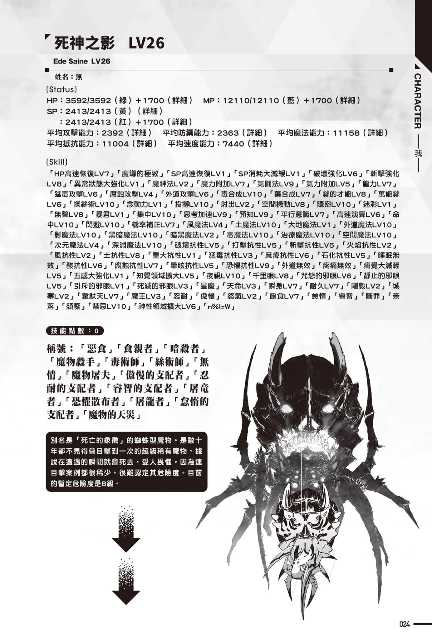 《转生成蜘蛛又怎样！》Ex 艾尔罗大迷宫 设定插图（16）