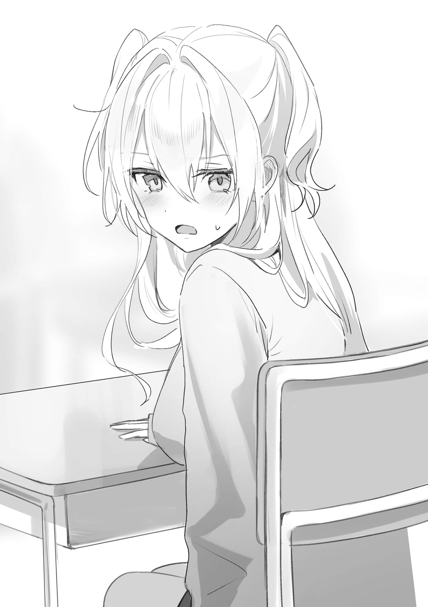 放学后，在家庭餐厅，和班上那个女孩。小说插图（13）