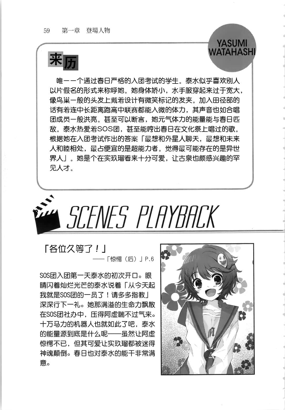 《凉宫春日系列》OFFICAL FANBOOK 凉宫春日的观测 第一章 登场人物插图（53）