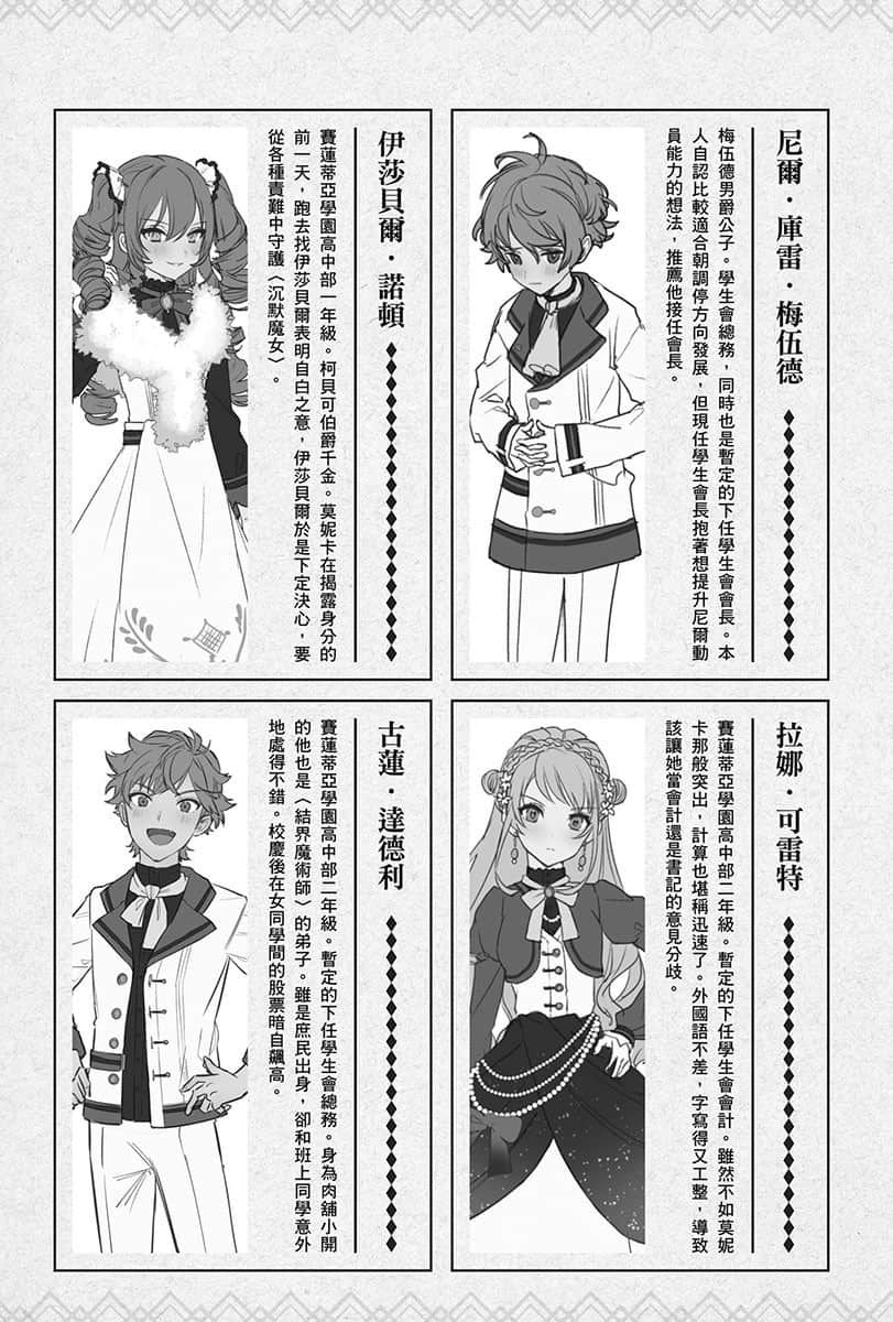 《Silent Witch 沉默魔女的秘密》8 目前为止的登场人物插图（5）