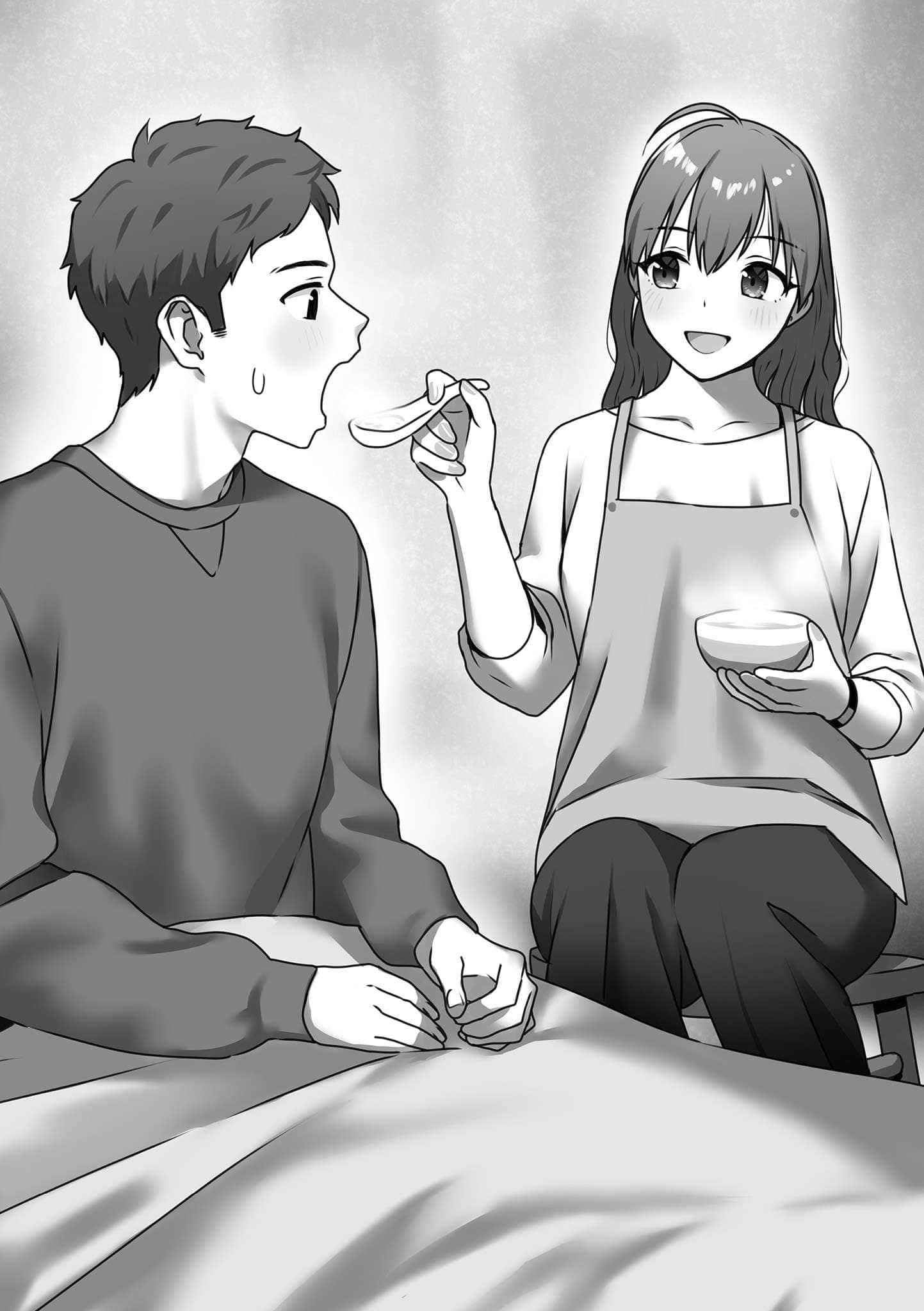 《与营业科的美女同事之间，仅仅是一起吃饭的日常》1 与学生时代的昔日恋人之间，仅仅是久别重逢的日常插图（1）