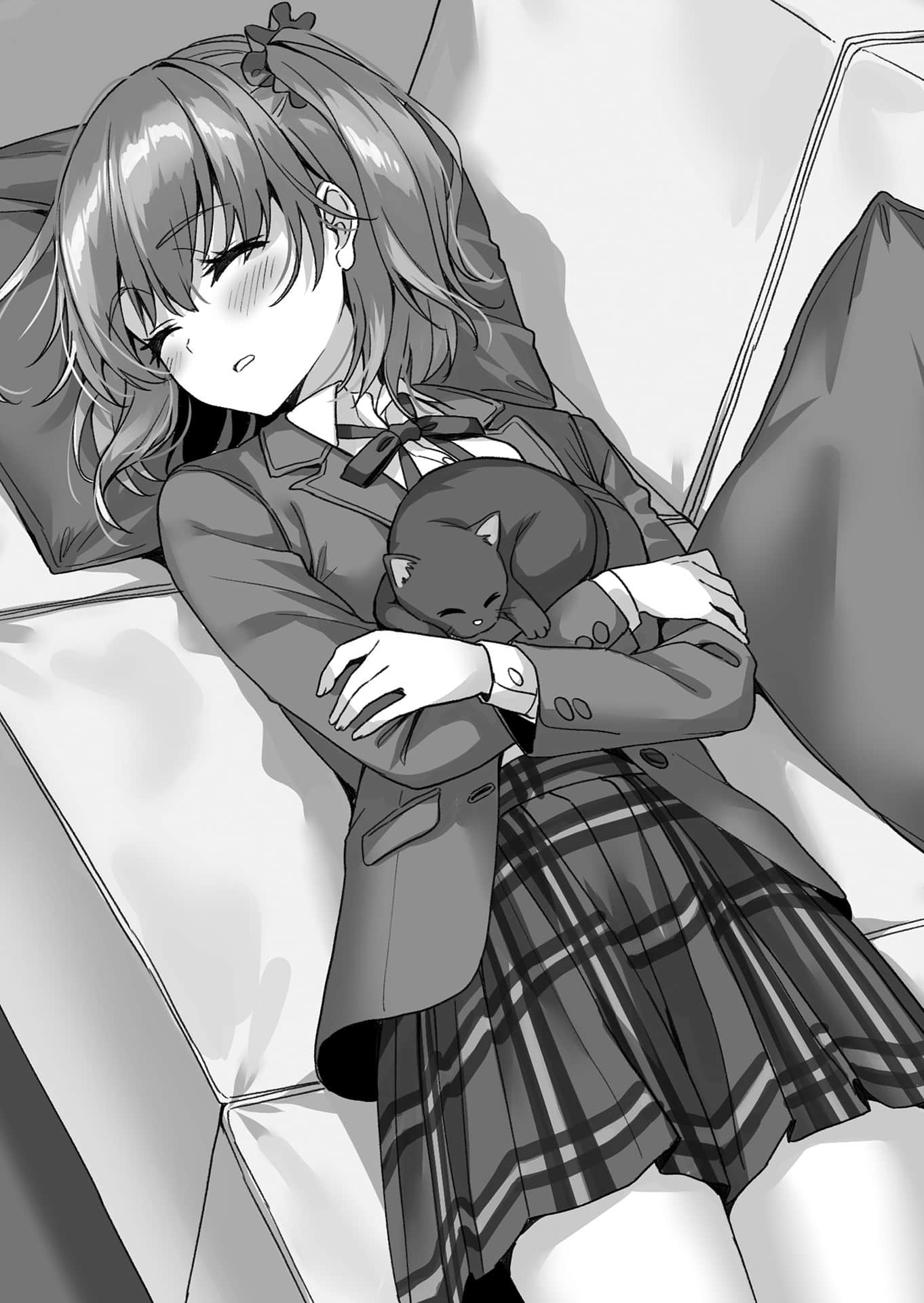 《捡到黑猫后，我家成了两大美少女的聚集地》1 第四章 我家成了两大M少N的聚集地。（三）插图（1）