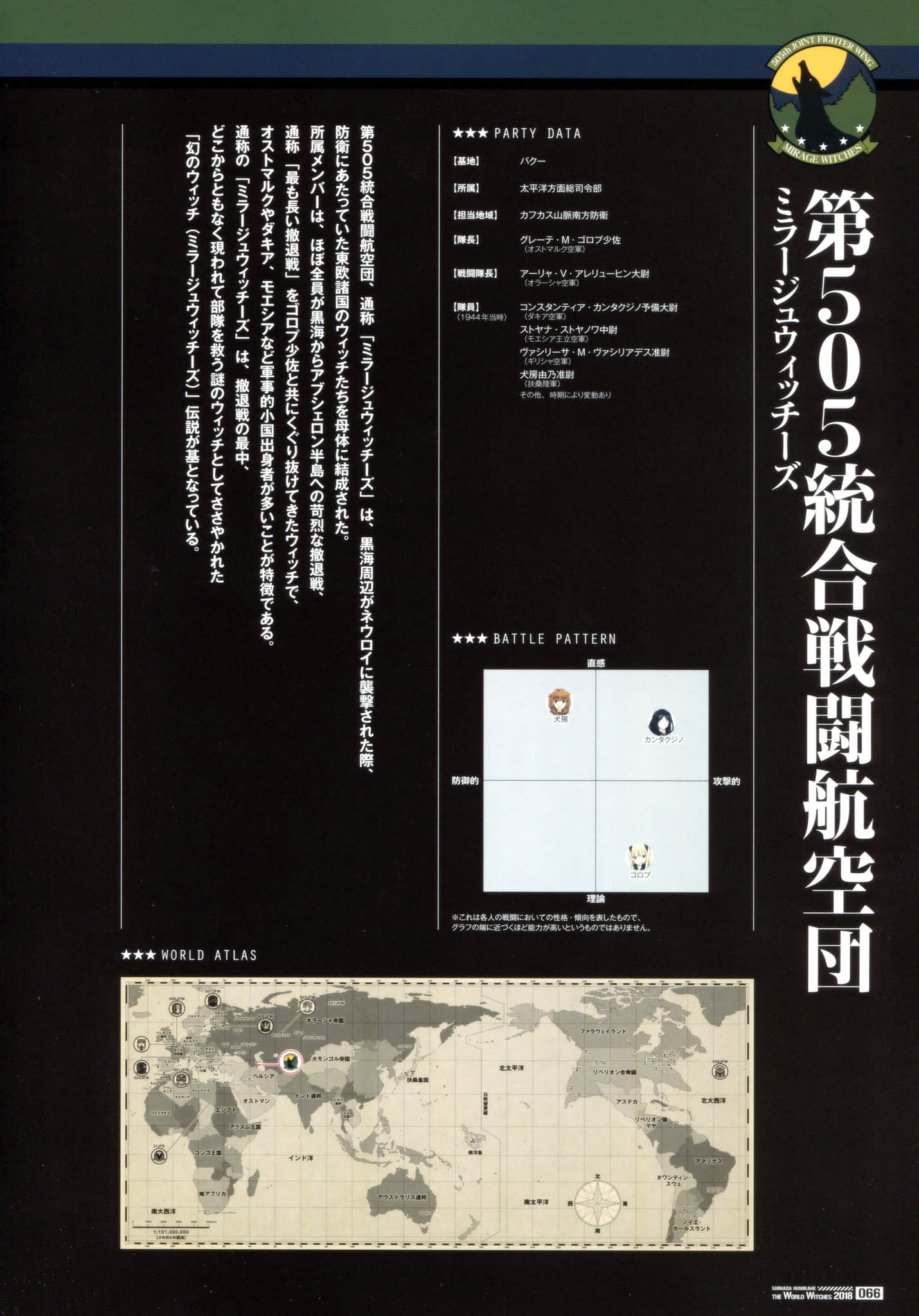 《寂静魔女 索姆斯没人要中队Reboot》画集・设定资料集 第505統合戦闘航空団插图（1）
