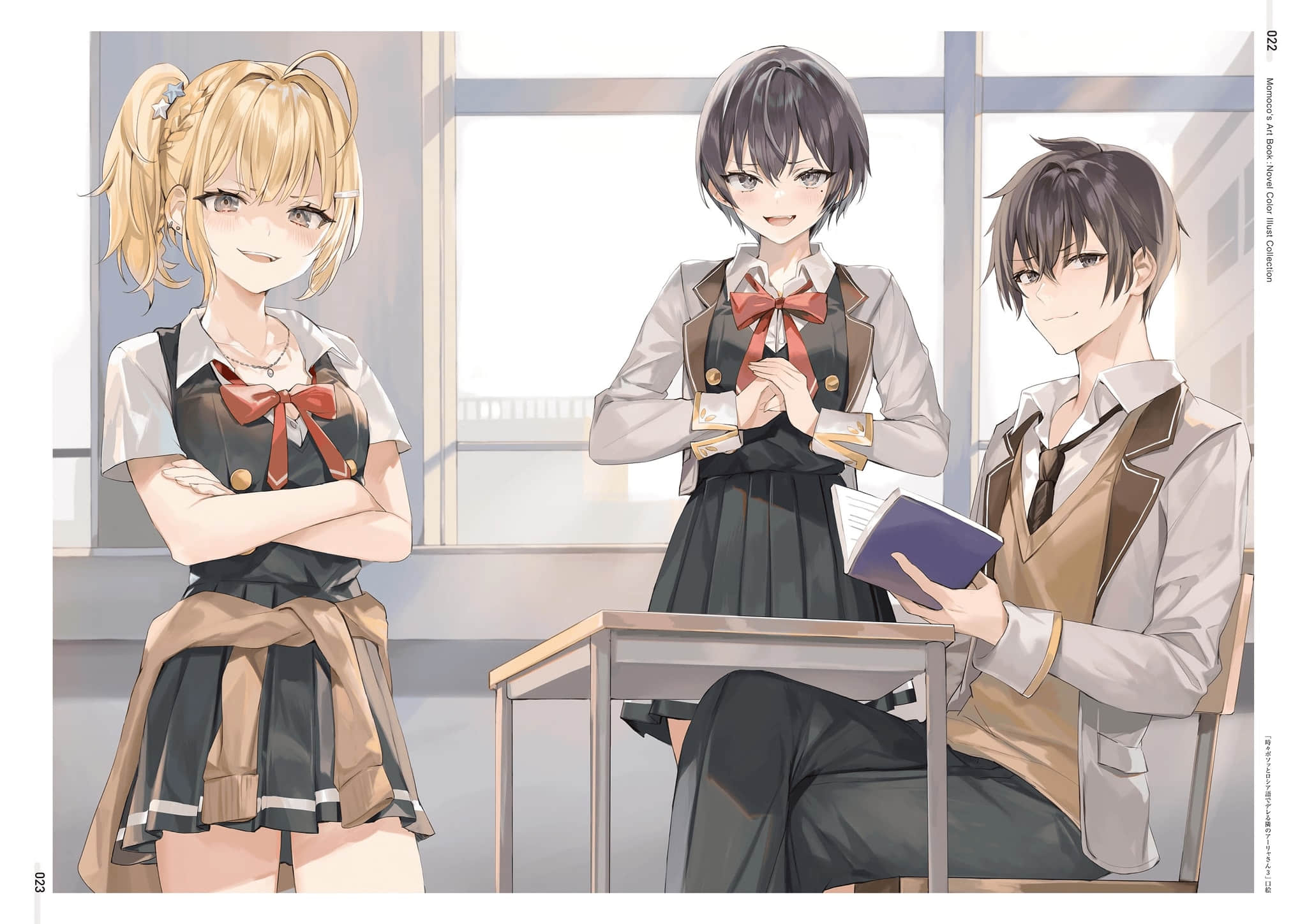 《不时轻声地以俄语遮羞的邻座艾莉同学》ももこ画集 原作小说彩S插画集锦插图（14）