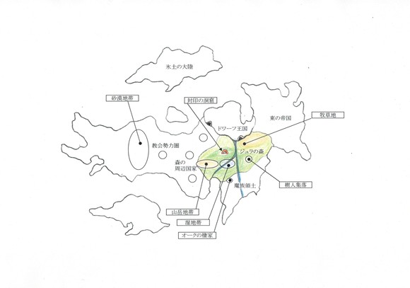 《关于我转生后成为史莱姆的那件事 (web)》关于我转生后成为史莱姆的那件事 (web) 2 森林骚乱篇 地图插图（1）