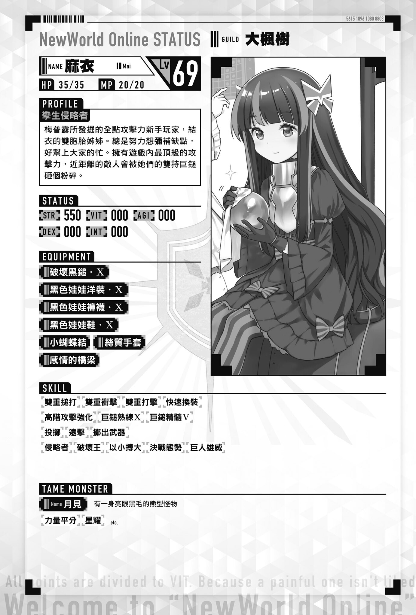 《怕痛的我，把防御力点满就对了》18 人物档案和设定插图（7）