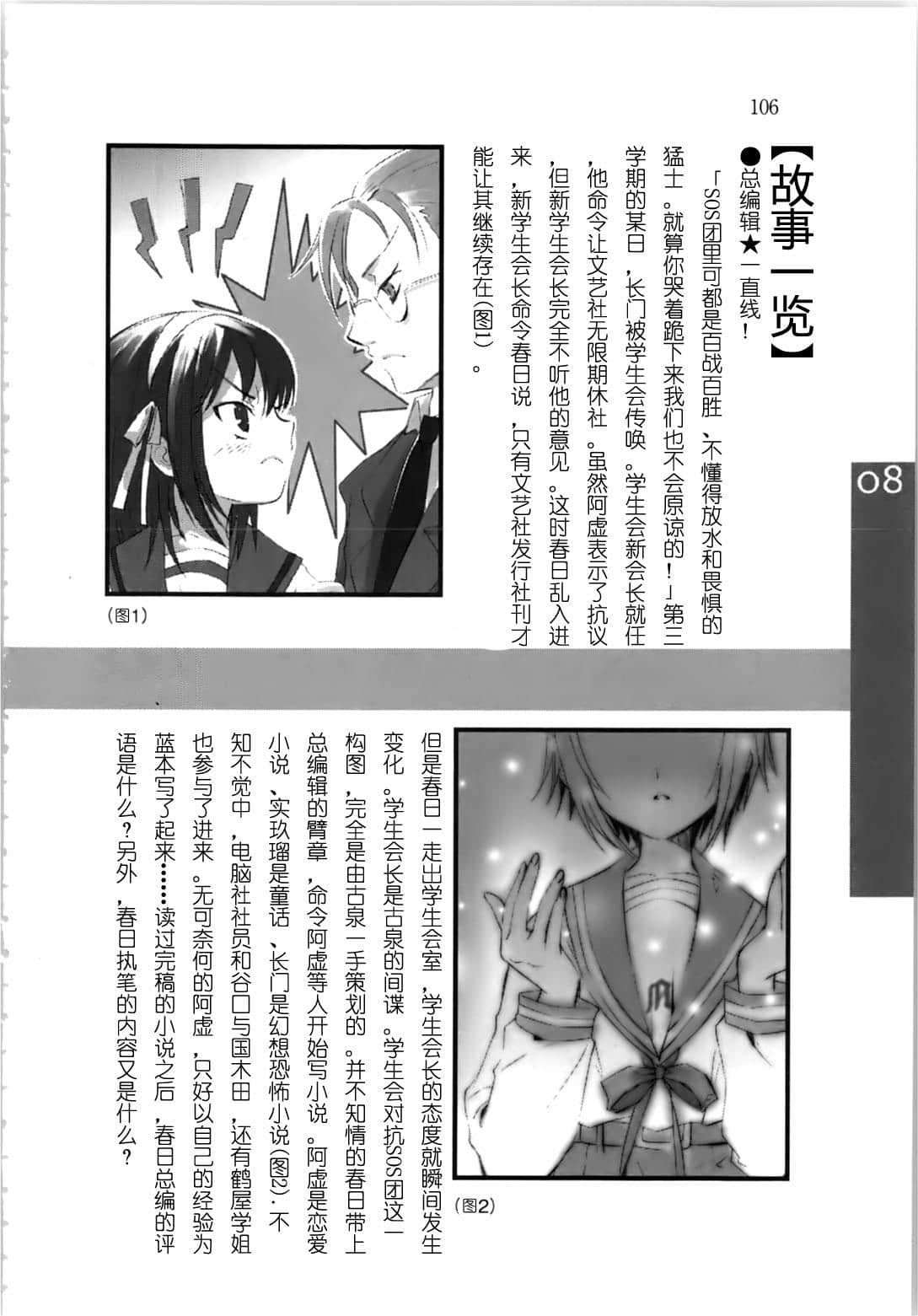 《涼宮春日系列》OFFICAL FANBOOK 涼宮春日的觀測 第二章 各卷詳解插圖（32）