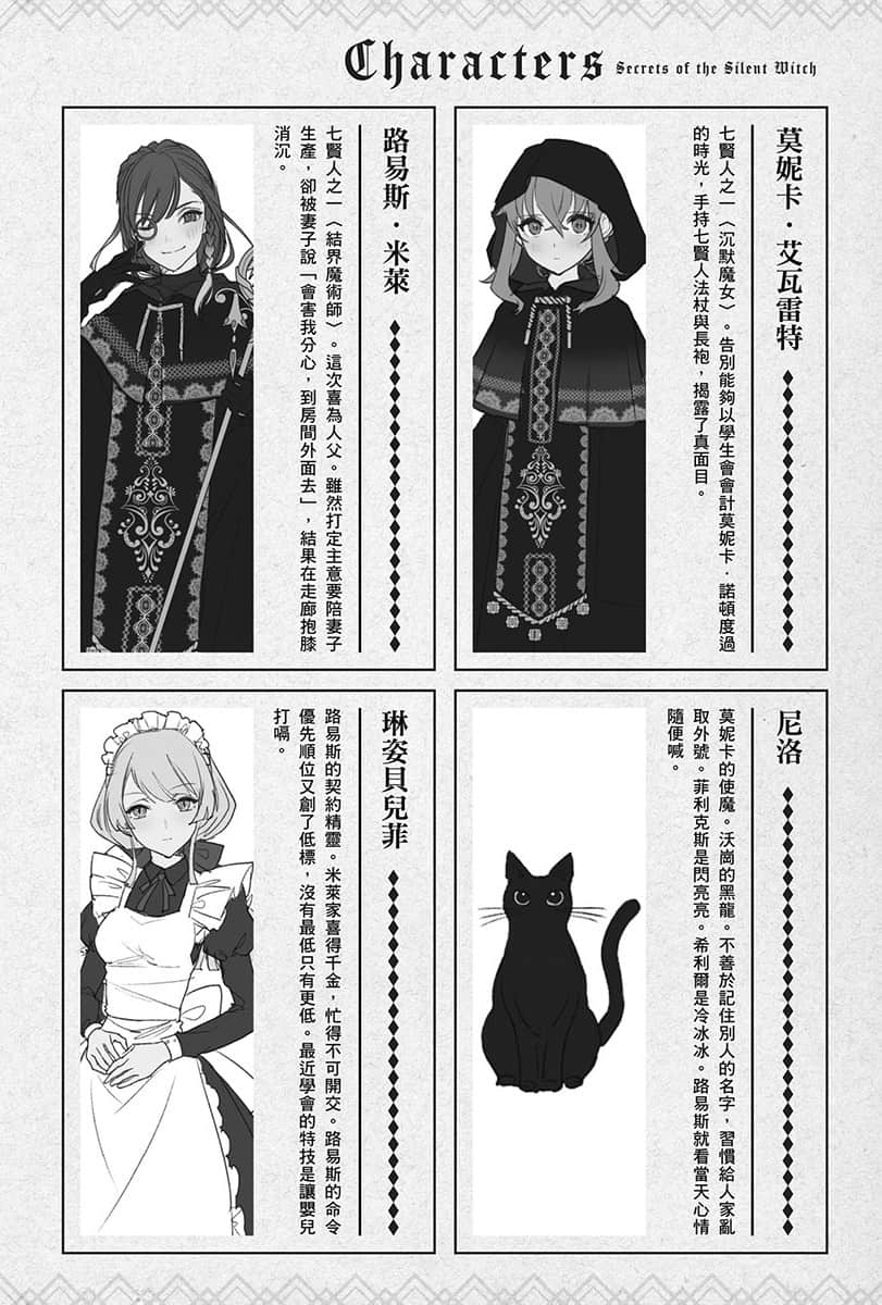 《Silent Witch 沉默魔女的秘密》8 目前为止的登场人物插图（2）