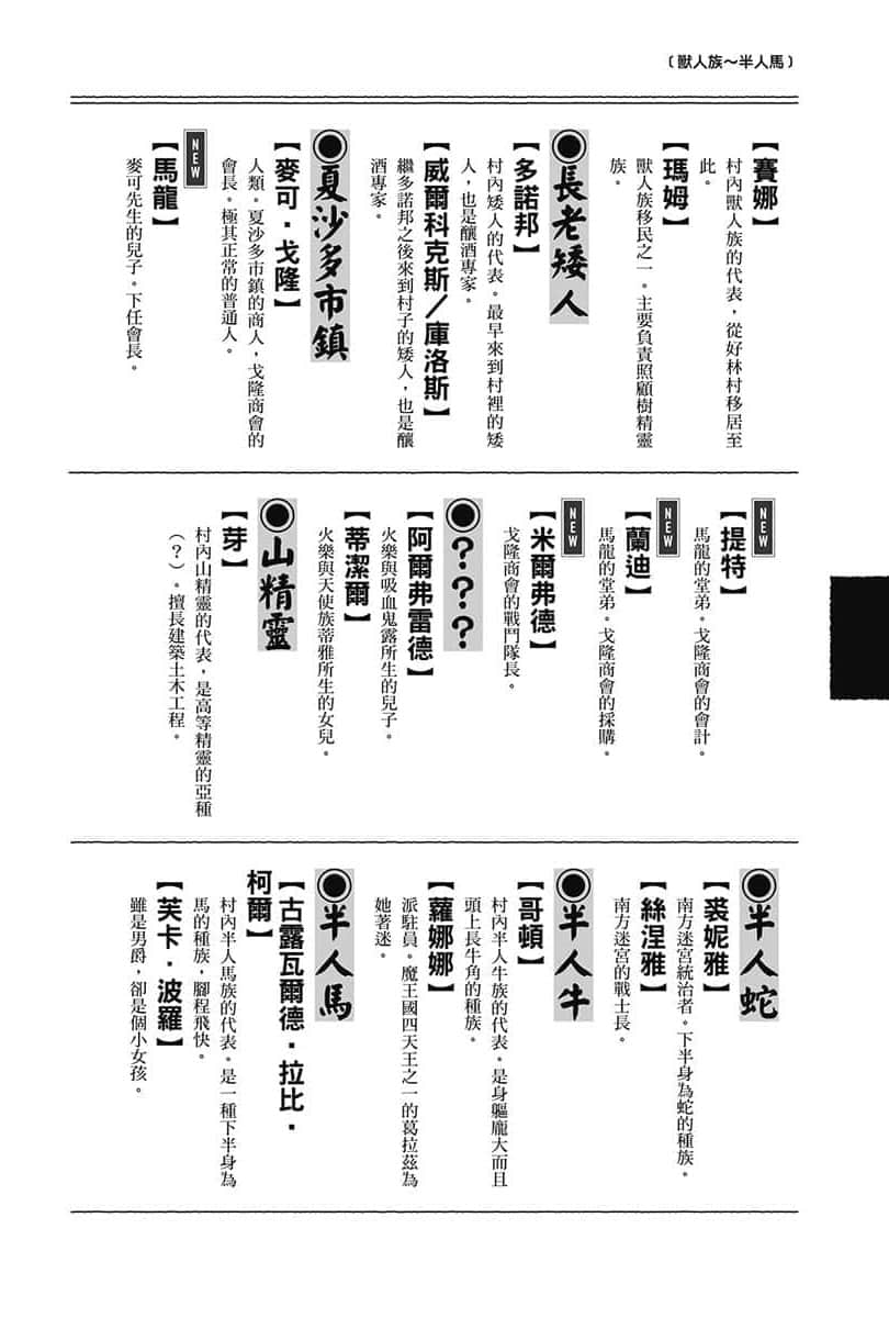 《異世界悠閒農家》5 登場人物辭典插圖（4）