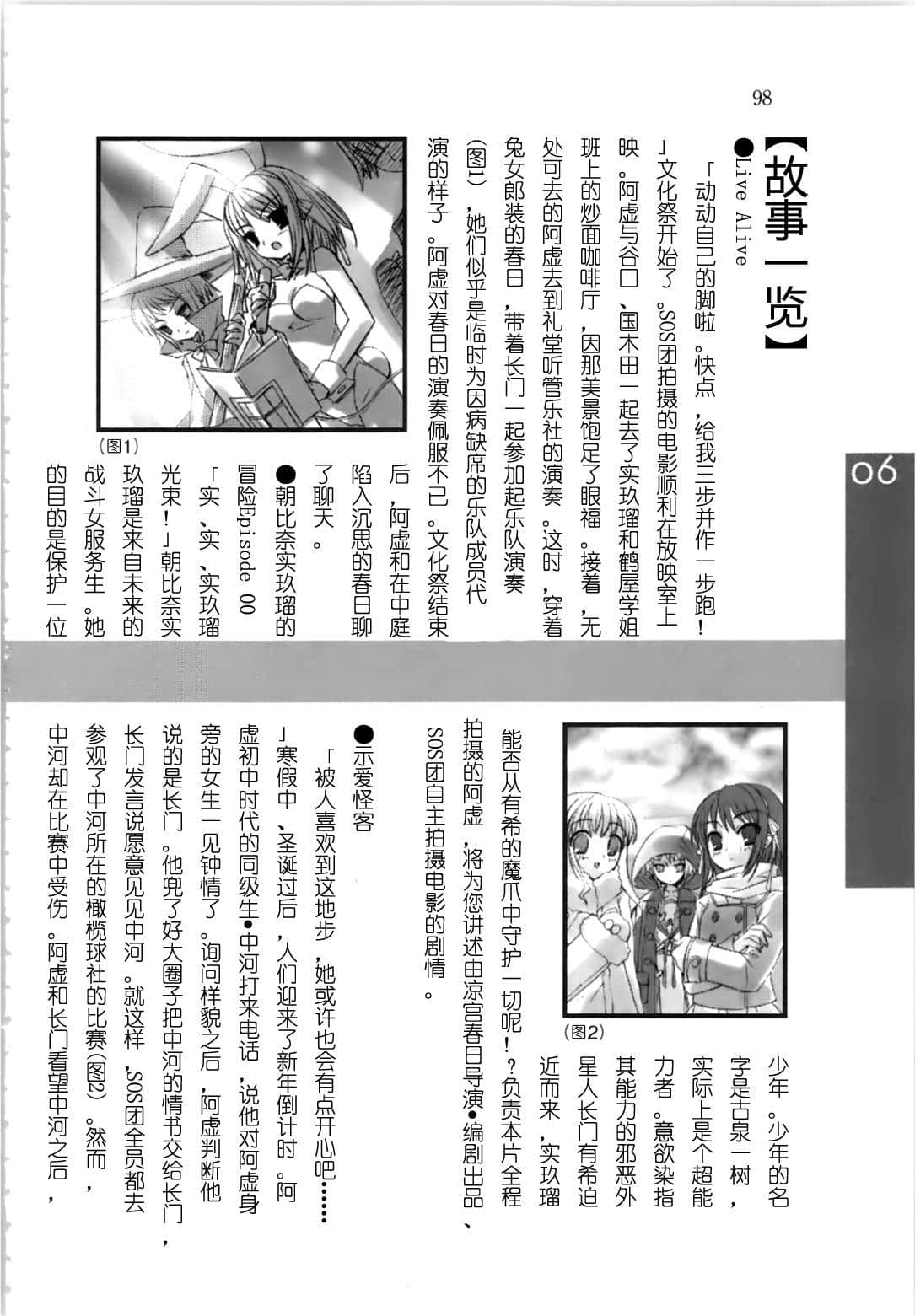 《涼宮春日系列》OFFICAL FANBOOK 涼宮春日的觀測 第二章 各卷詳解插圖（24）