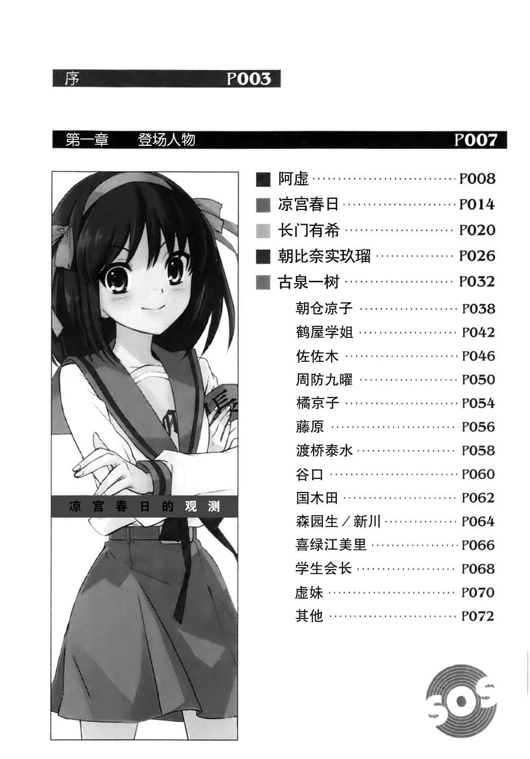 《凉宫春日系列》OFFICAL FANBOOK 凉宫春日的观测 作品相关插图（4）