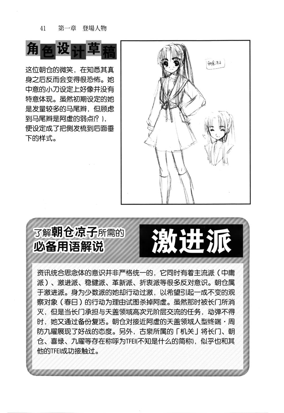 《凉宫春日系列》OFFICAL FANBOOK 凉宫春日的观测 第一章 登场人物插图（35）
