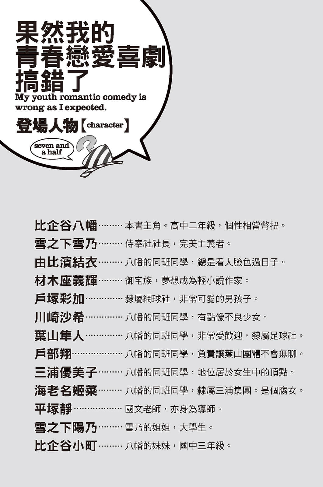 《果然我的青春戀愛喜劇搞錯了》7.5 插圖（7）