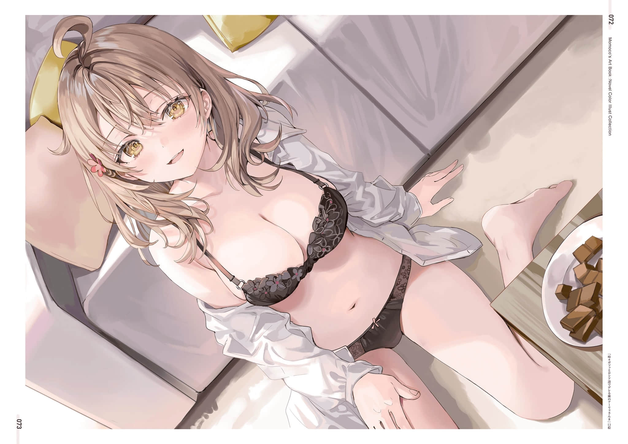 《不时轻声地以俄语遮羞的邻座艾莉同学》ももこ画集 原作小说彩S插画集锦插图（45）
