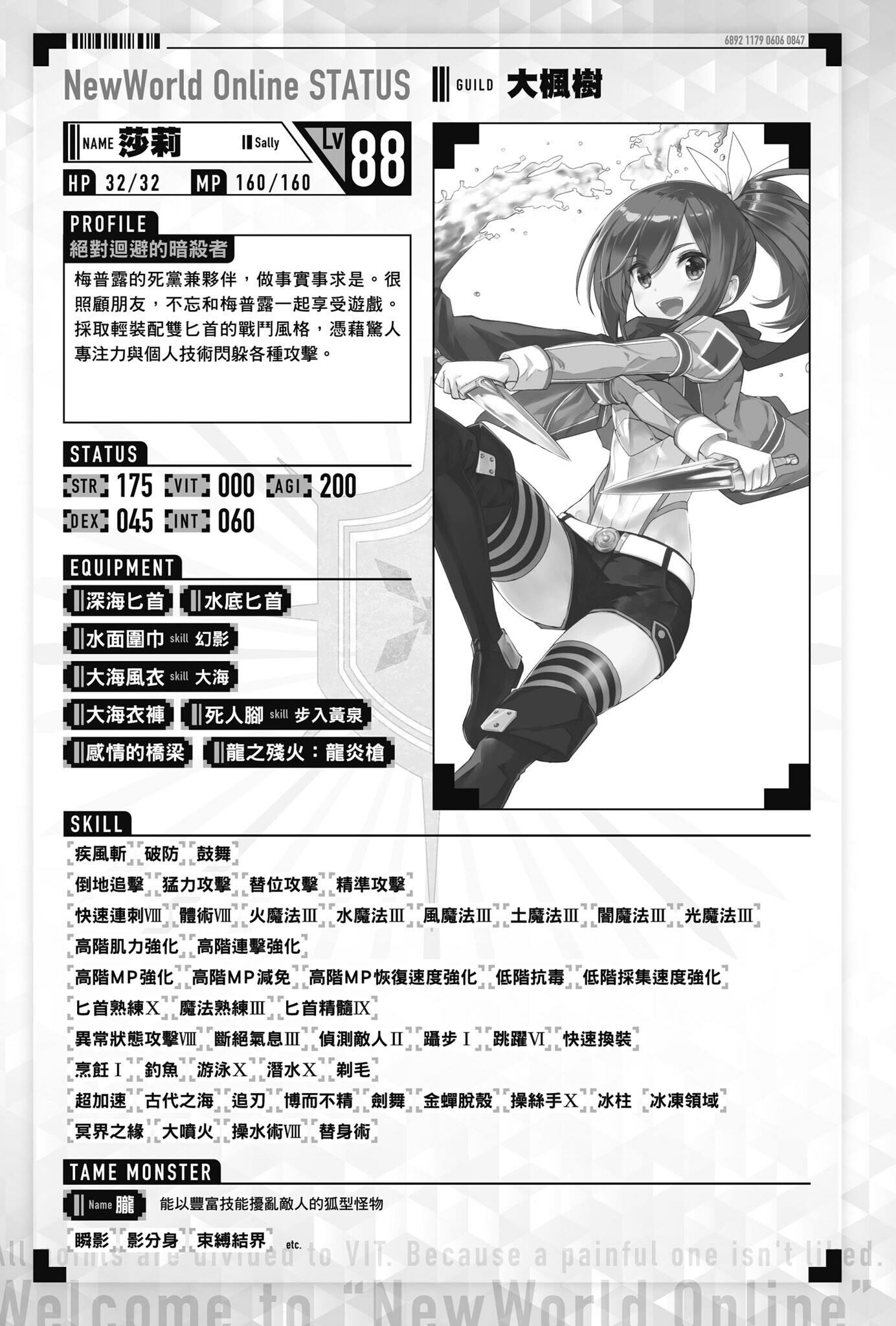 《怕痛的我，把防御力点满就对了》18 人物档案和设定插图（2）