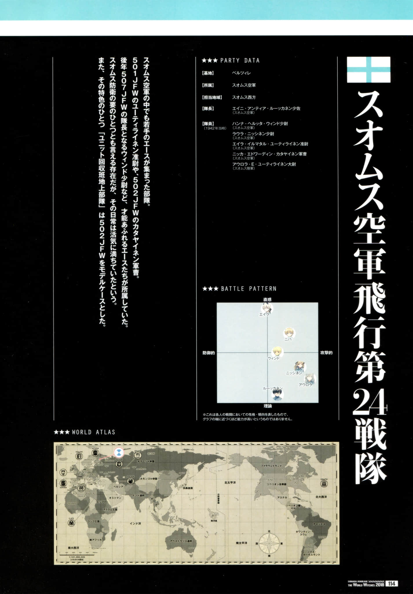 《寂静魔女 索姆斯没人要中队Reboot》画集・设定资料集 スオムス空軍飛行第24戦隊插图（1）