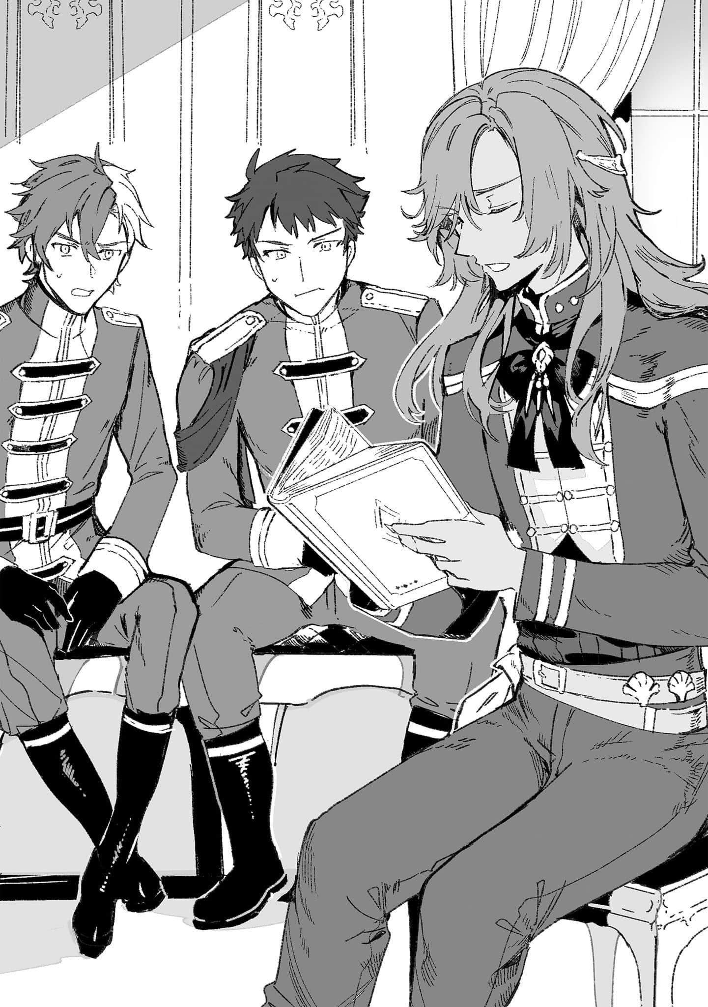 《轉生了的大聖女，拼死隱瞞自己身爲聖女 ZERO》3 【插話】騎士們拼上悻命朗讀「英俊公爵」一書插圖（1）
