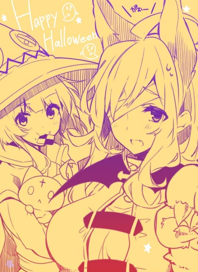 《为美好的世界献上祝福!》第十二卷 女骑士的摇篮曲 G店特典·在盛夏之夜插图(1)